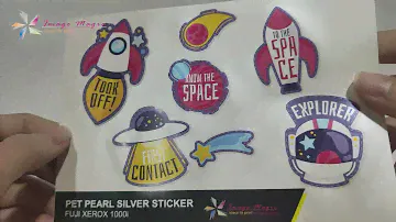 PET Pearl Silver Sticker
