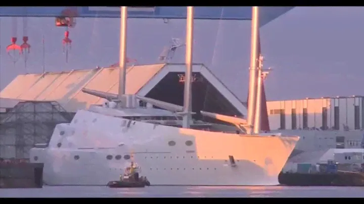 Erste Testfahrt der "White Pearl" / "Sailingyacht A"