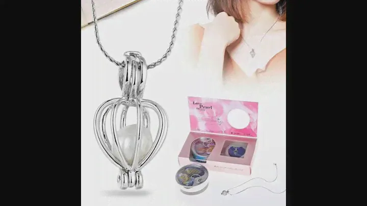 Love Purity Wish Pearl Set (With Chain and Cage Pendant)