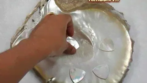 Guitar Pick from White Mother Of Pearl engrave JB name. Produce by KIMSON Handicraft.